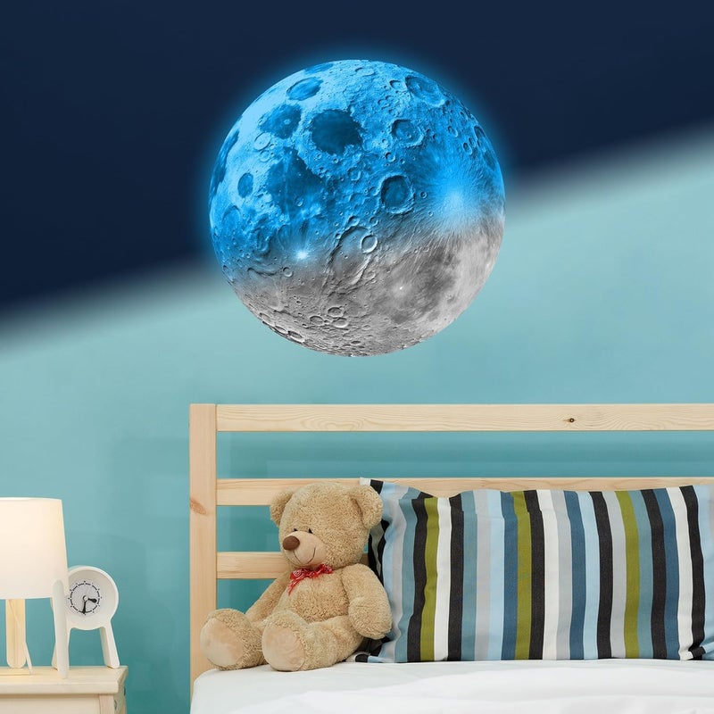 Robmoda Glow in The Dark Sun for Ceiling, Luminous Planet Wall Sticker, Kids Bedroom Wall Decal, Sticky Fluorescence Sun, Gift for Boys and Girls (Blue) - Image 4